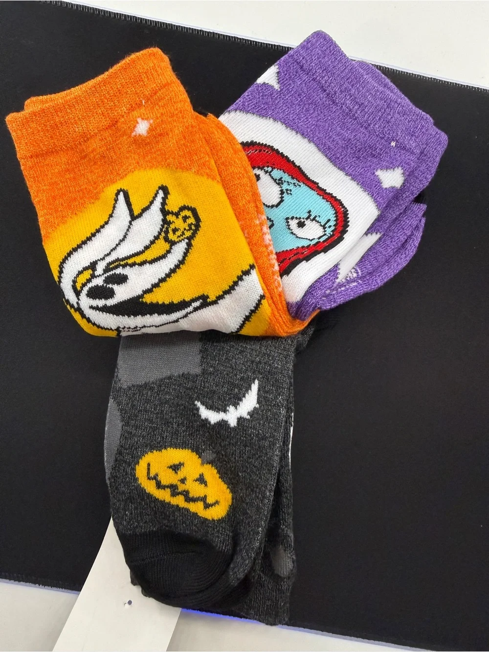 Disney Nightmare Before Christmas Socks 3 Pack Jack Sally Zero Crew Shoe Sz 5-10